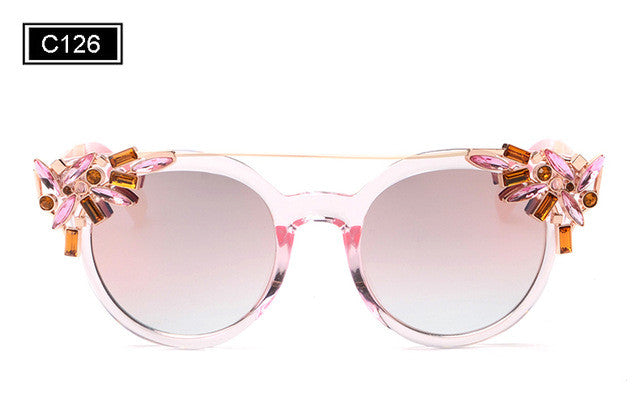 Women  High Quality Double Girder Cat Eye Sunglasses