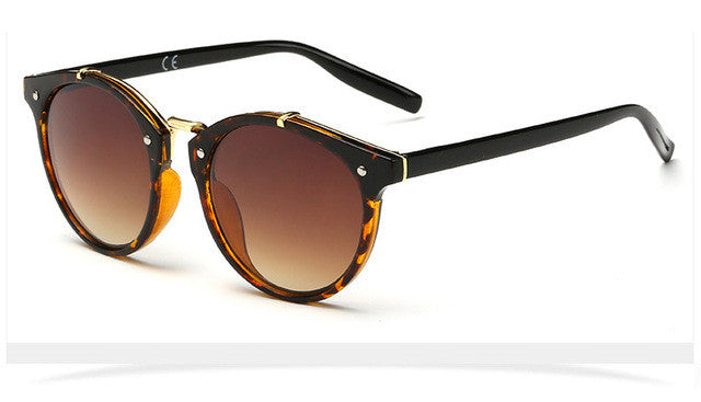 Top Quality Women Vintage Sunglasses Rounded UV400