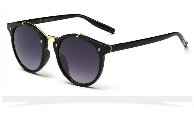 Top Quality Women Vintage Sunglasses Rounded UV400