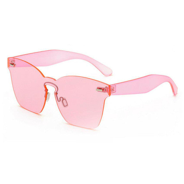 Rimless Sunglasses Women Vintage acetate frame