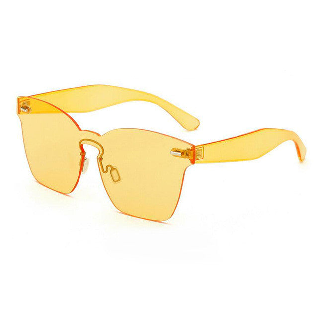 Rimless Sunglasses Women Vintage acetate frame