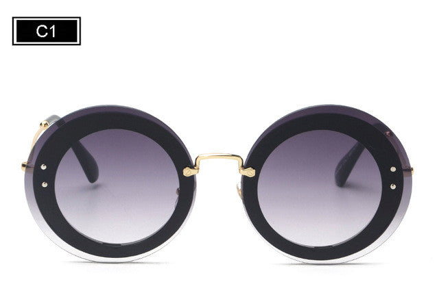 Round Rimless Sunglasses