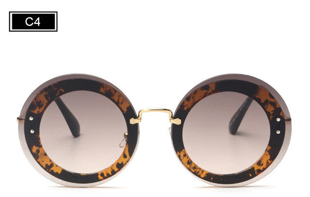 Round Rimless Sunglasses