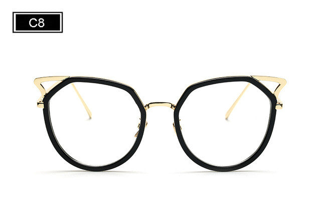 Cat Eye Women Sunglasses Metal Frame Original Brand