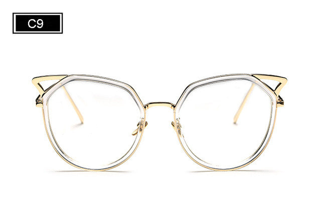 Cat Eye Women Sunglasses Metal Frame Original Brand