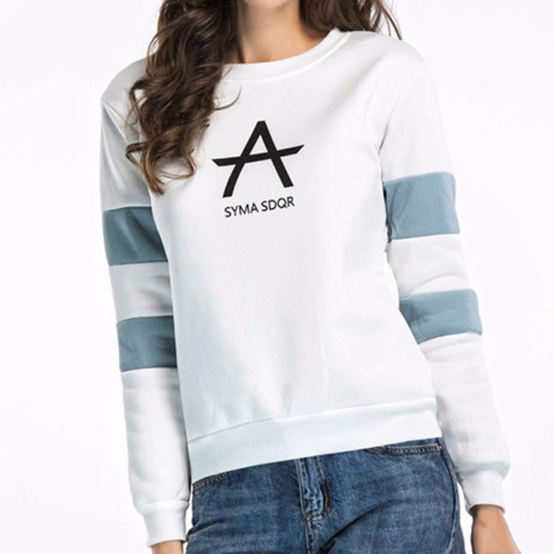 New sweatshirt Women Long Sleeve Printed Letters