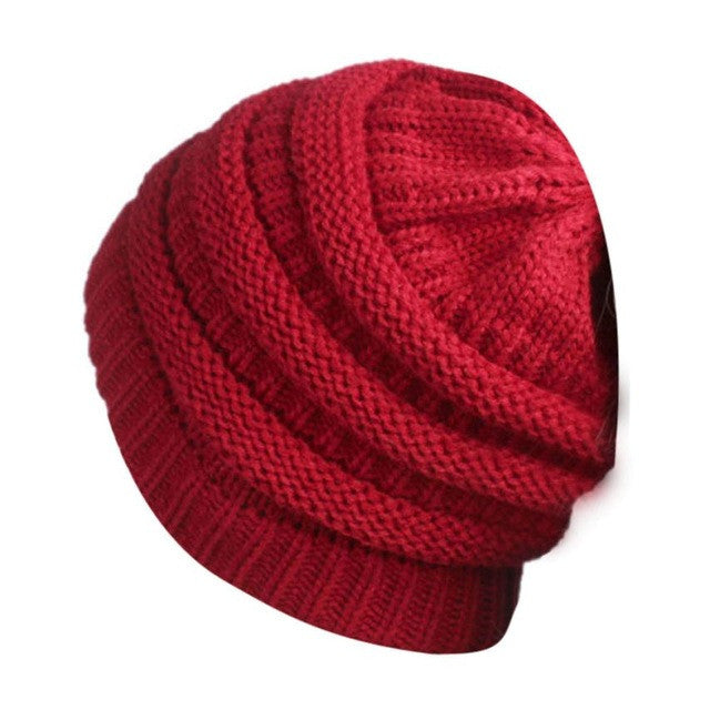Knitted Beanie - Wrap Cap