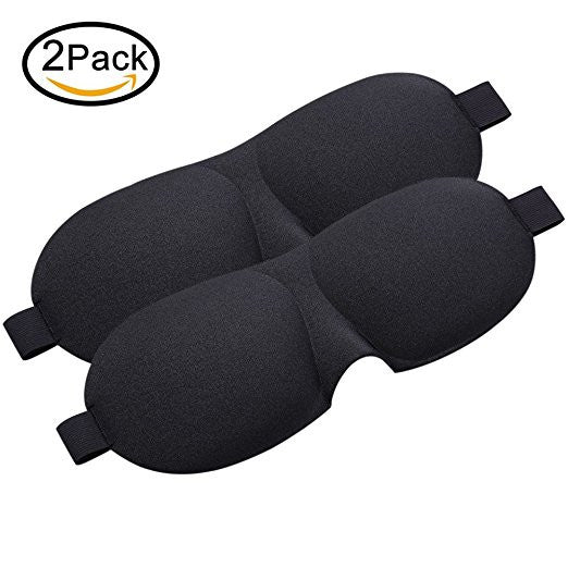 2pcs Sleeping Mask Sleep Blindfold 3D Eye Mask for for Nap Travel Light Block Comfortable