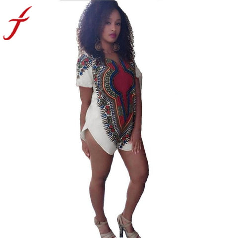 Beach Dress Geometry Print Sleeveless