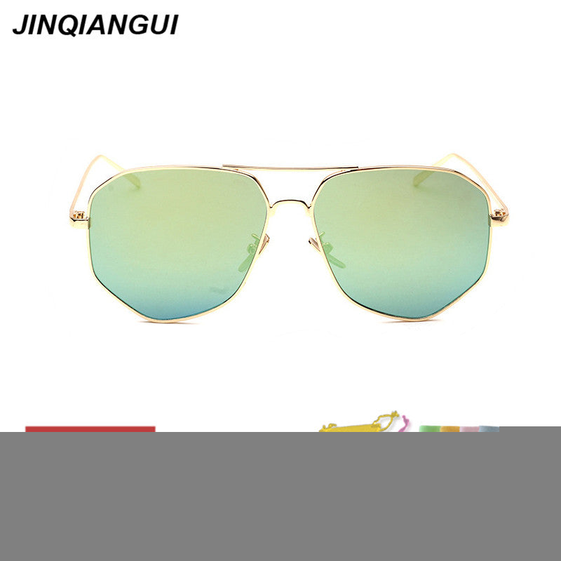JINQIANGUI Sunglasses Men Pilot Titanium Frame Sun Glasses Black Color