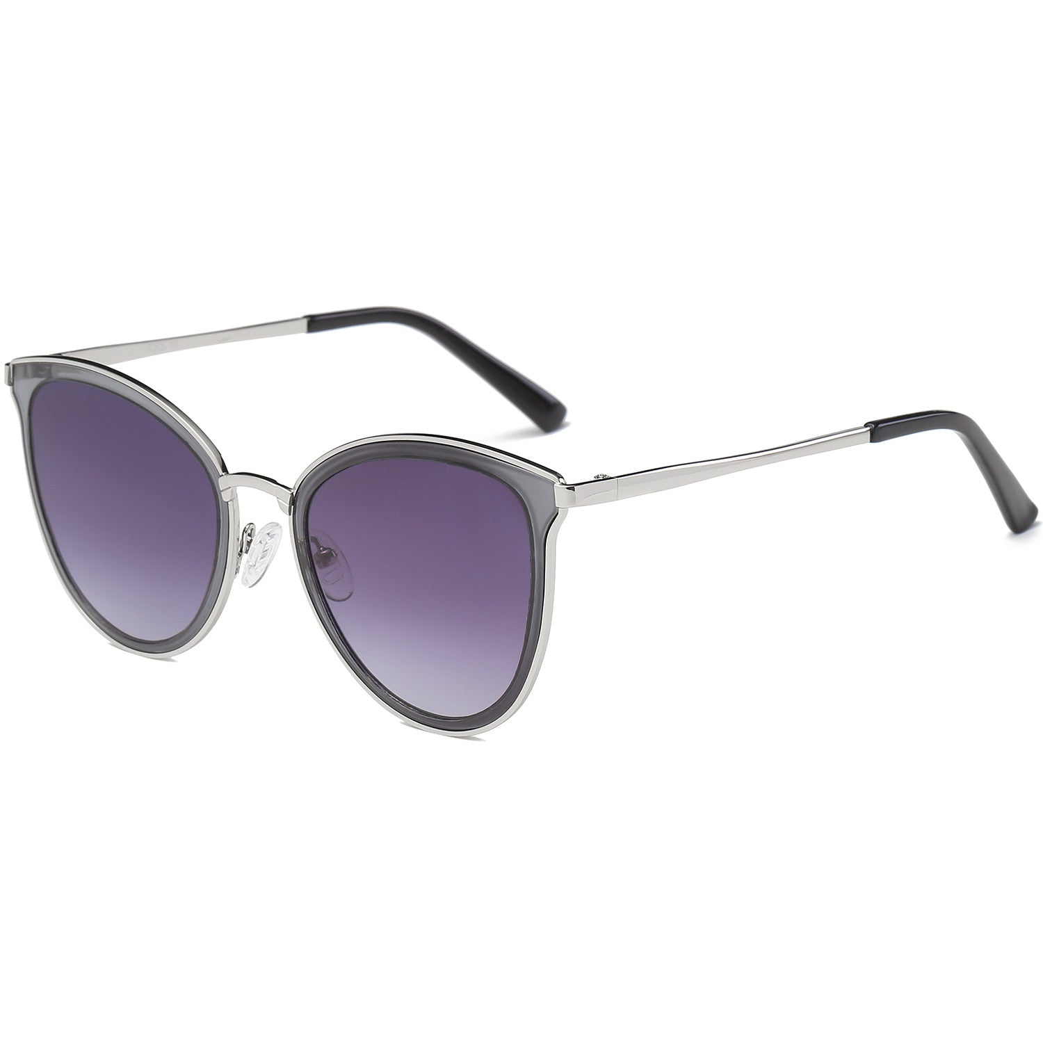 Womens Cat Eye Flash Mirrored Reflective Lenses Sunglasses SJ1052