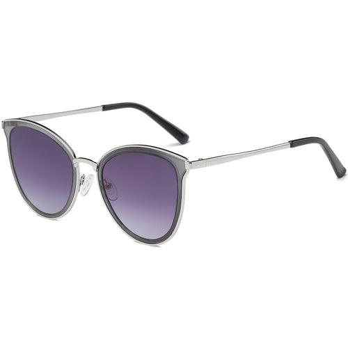 Womens Cat Eye Flash Mirrored Reflective Lenses Sunglasses SJ1052
