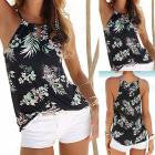 Womens Floral Summer Strappy Vest Top Sleeveless Shirt