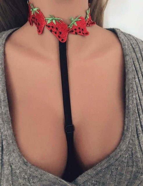 Women Strawberry Bra 2018 Goth Lingerie Sexy Alluring Elastic