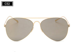 New Sunglasses Women Metal Frame Mirror
