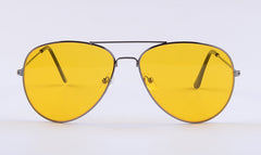 Women yellow lens Sunglasses High quality chic night Sun glasses ss02