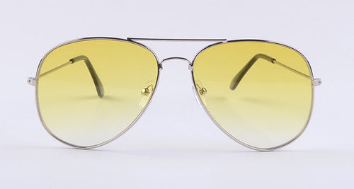 Women yellow lens Sunglasses High quality chic night Sun glasses ss02