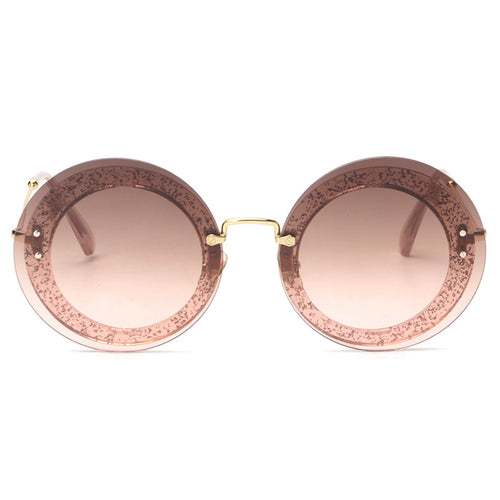 Round Rimless Sunglasses