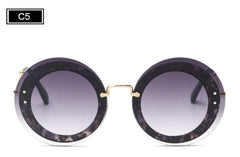 Round Rimless Sunglasses