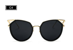 Cat Eye Women Sunglasses Metal Frame Original Brand