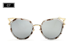 Cat Eye Women Sunglasses Metal Frame Original Brand