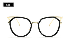 Cat Eye Women Sunglasses Metal Frame Original Brand