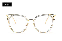 Cat Eye Women Sunglasses Metal Frame Original Brand