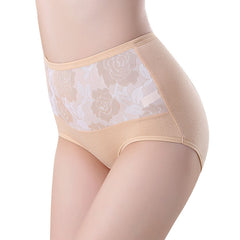High Waist Cotton Women Briefs Sexy Healthy Panties Underwear Plus Size PP/L