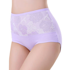 High Waist Cotton Women Briefs Sexy Healthy Panties Underwear Plus Size PP/L