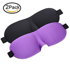 2pcs Sleeping Mask Sleep Blindfold 3D Eye Mask for for Nap Travel Light Block Comfortable