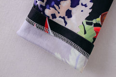 Women Autumn Winter Elastic Leggings Print Floral Trousers Sport Pencil Pants