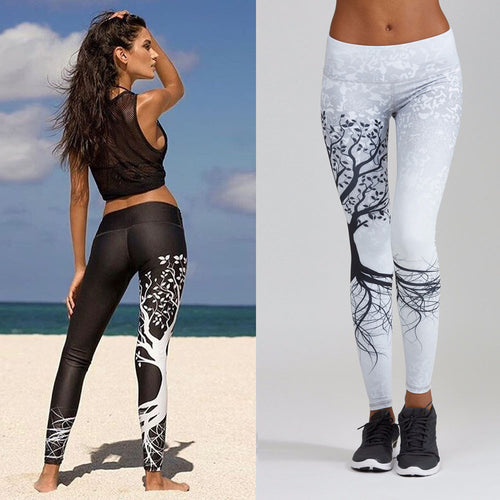 Women Printed Sports Yoga Workout Gym Fitness Exercise Athletic Pants