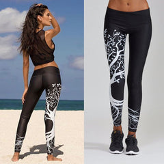 Women Printed Sports Yoga Workout Gym Fitness Exercise Athletic Pants