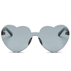 Women Fashion Heart-shaped Shades Sunglasses Integrated UV Candy Colored Glasses