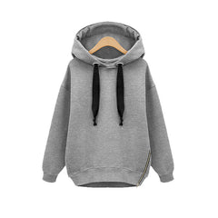 Women Casual Hoodies Blouse Long Sleeve Soild Spring Girls Hooded Sweatshirts Pullover Tops