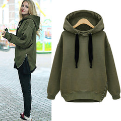 Women Casual Hoodies Blouse Long Sleeve Soild Spring Girls Hooded Sweatshirts Pullover Tops