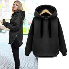 Women Casual Hoodies Blouse Long Sleeve Soild Spring Girls Hooded Sweatshirts Pullover Tops