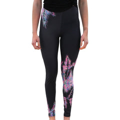 Women Summer Thin Yoga Gym Floral Strerchy Elastic Trousers Joggings Pants