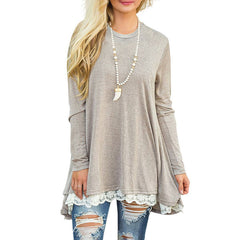 Women Plus Size Long Sleeve Tops