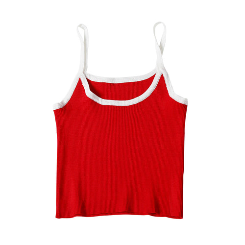 Women's Sexy Casual Vest Sleeveless Camisole Tank Cotton Summer Backless Short Suspender Sleeveless Tanks Vest